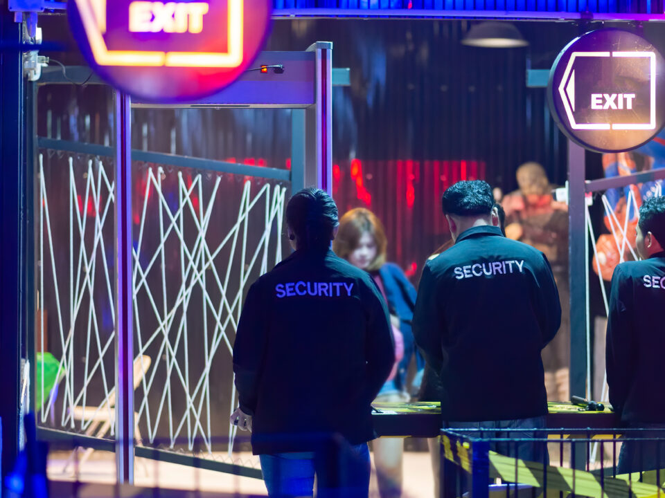 Security guard Asians in a nightclub